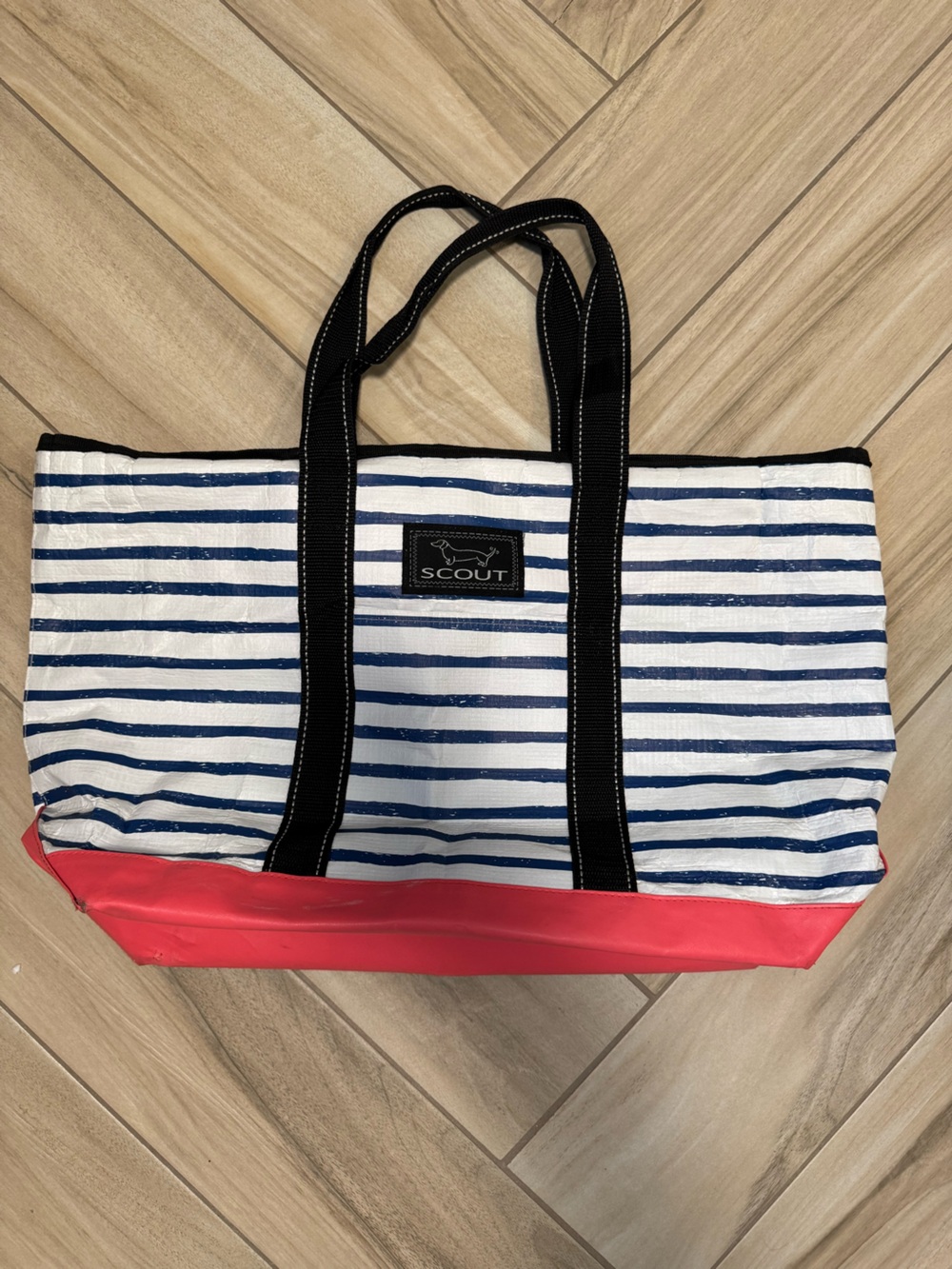 Scout Navy and White Striped Tote AND an accessory bag. - Picture 2 of 14